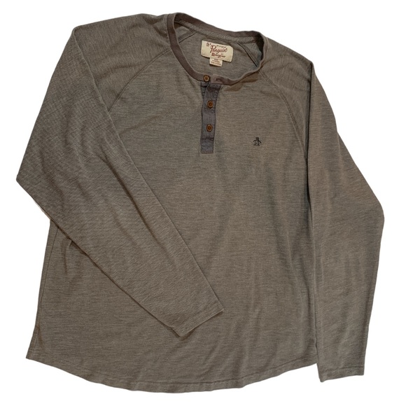 ORIGINAL PENGUIN Henley Style Mens Shirt XXL - Picture 3 of 8
